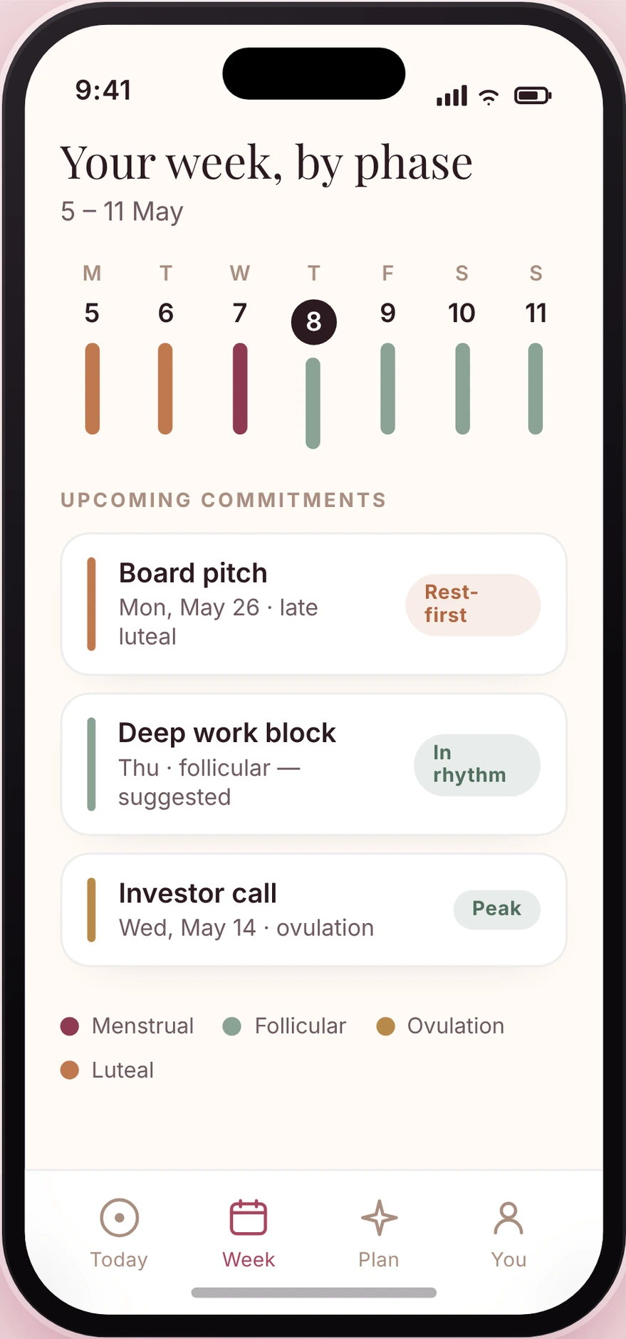 She Plans: your week, organised by your own rhythm.